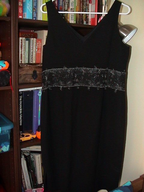 CASUAL CORNER BLACK COCKTAIL / EVENING DRESS SZ.10 BNWT  