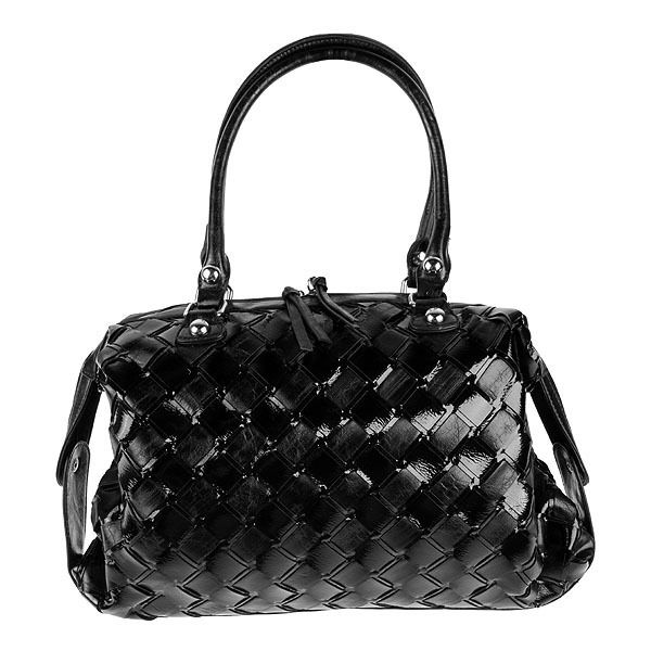 Big Buddha Womans Purse Woven Darcie Handbag ~ Black  