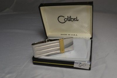 New Colibri FOLDING GOLD & SILVER Engravable Money Clip #60  