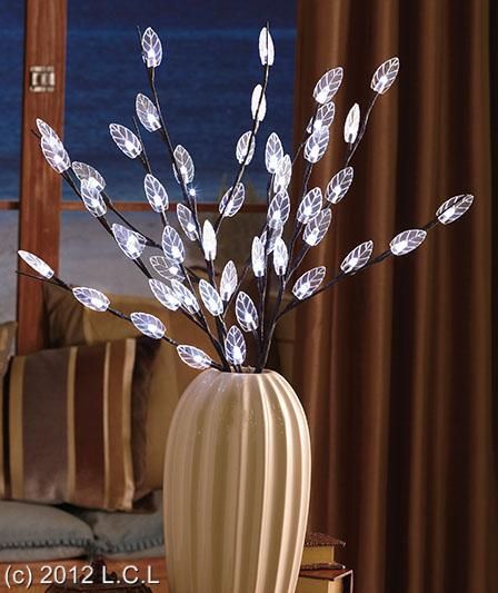 DECORATIVE 48 LED LIGHTED BRANCHES CENTERPIECE FLORAL ARRANGEMENTS 