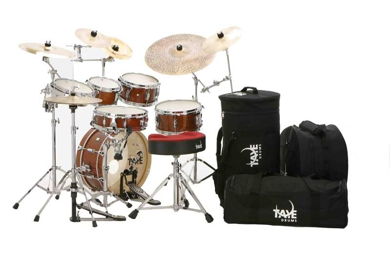 Taye GoKit 6Pc. Drum Set w/ Hardware/Bags Antique Honey  