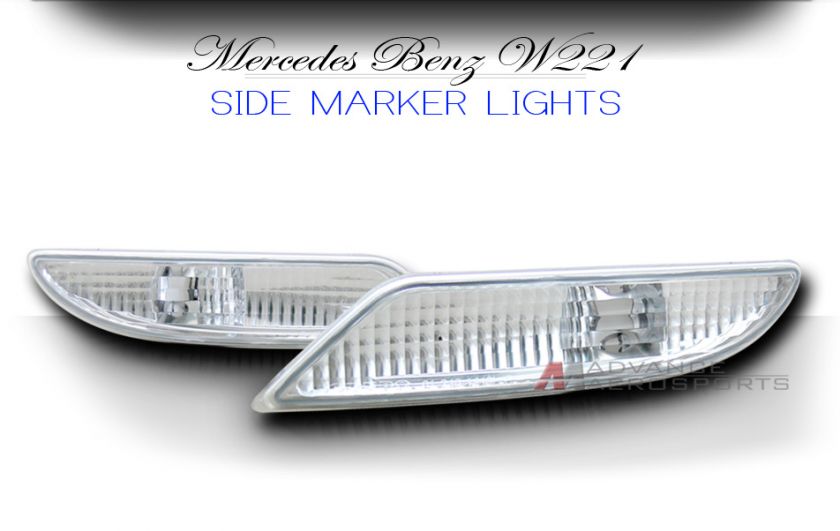 Depo 07 09 Benz W221 S 550/600 Clear Side Marker Lights  