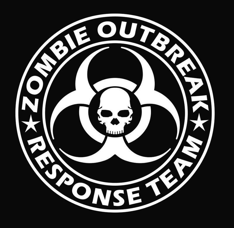 ZOMBIE Outbreak RESPONSE Skull Decal Sticker Car Truck Laptop PICK 