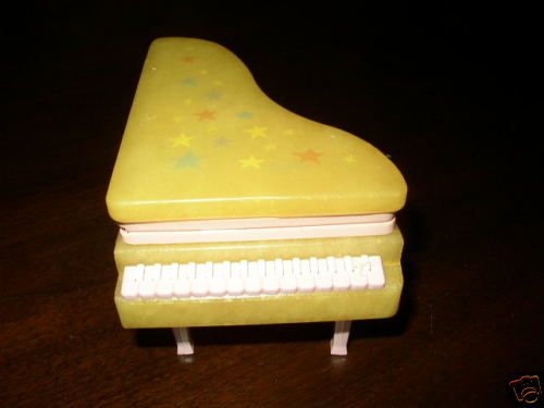 Rare, Alabaster Grand Piano Jewelry Casket Trinket Box  