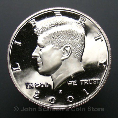 2001 S Kennedy Half Dollar   Gem Proof Deep Cameo  