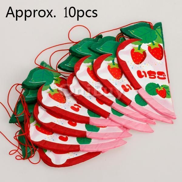 10pcs Honeycomb Fruit Strawberry Decoration Paper Decor Home Cocktail 