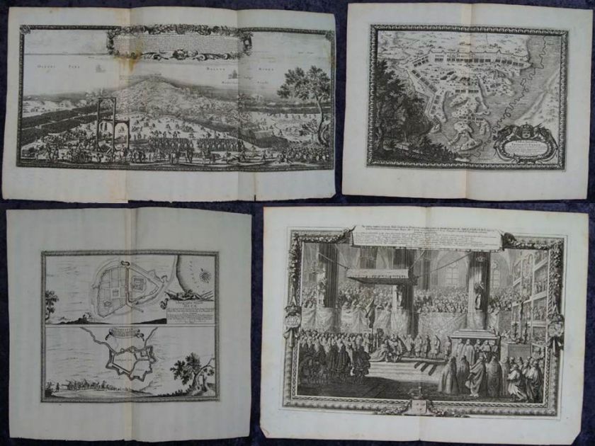 DENMARK NORWAY POLAND SWEDEN SCANDINAVIA 7 ENGRAVINGS PUFENDORF 1697 