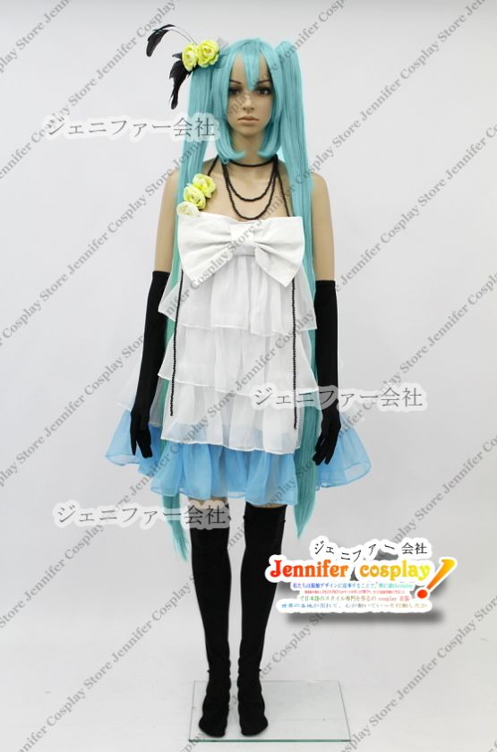 Vocaloid camellia Gumi dress Cosplay Costume + glove + hat  