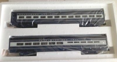   70 Scale Aluminum Sleeper/Diner Set B & O 3 Rail MT 6511 NEW  