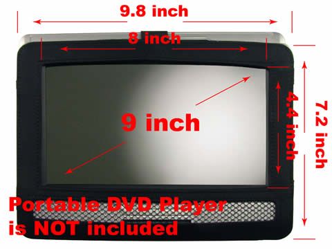   mount strap Case for 9inch portable DVD player   