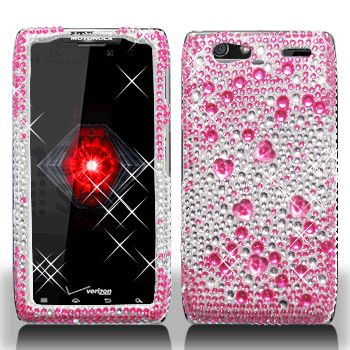 For Motorola DROID RAZR MAXX Crystal Diamond BLING Case Phone Cover 