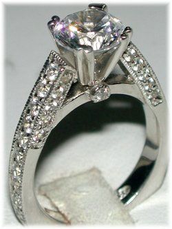 VINTAGE STYLE CZ STERLING WEDDING 2 RING SET SZ 6 7 8 9  