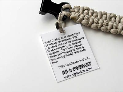 GG & CO SURPENTEEN PARACORD SURVIVAL WRISTBAND STRAPS  