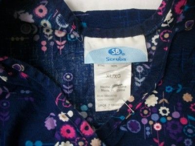 Medical Dental Vet Scrubs Lot 6 FLORAL PATTERN Outfits Sets Size 