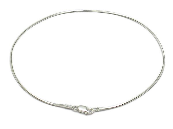 Sterling Silver Faceted Snake Anklet Ankle Bracelet  