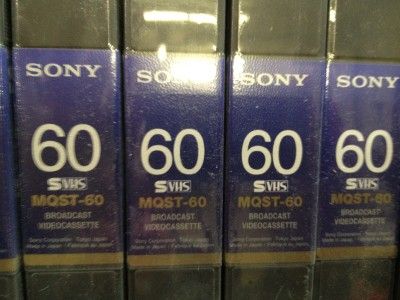 NEW 8 Sony MQST 60 BQ SVHS Blank Video Recording VHS Tapes Broadcast 