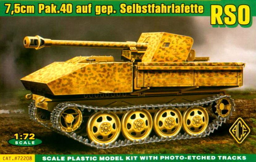 ACE 1/72 72208 Raupenschlepper Ost (RSO) 7.5cm Pak 40   