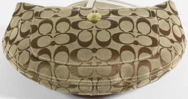 Coach Signature C Khaki Brown Hobo Handbag Purse 8631  