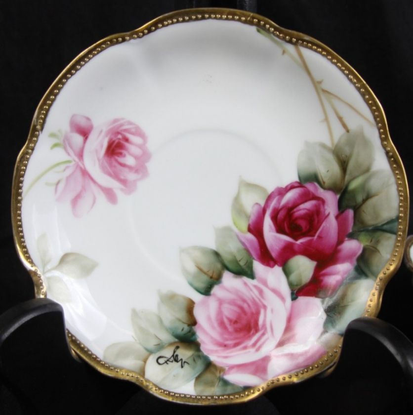   1921 ROYAL CROCKERY / NORITAKE HD PAINTED SCARCE CHOCOLATE SET  