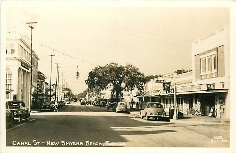 FL NEW SMYRNA BEACH CANAL STREET LIQUOR RPPC R44673  