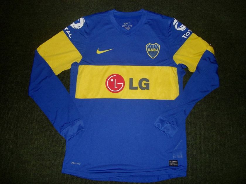 BOCA JUNIORS 2011 ERVITI MATCH WORN SHIRT L/S  