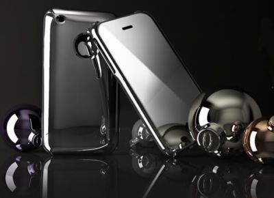   Magic Store   SILVER CHROME CASE COVER FOR IPHONE 3G 3GS +MIRROR FILM