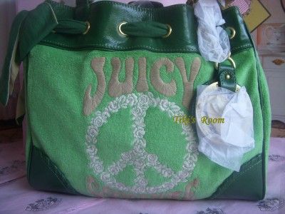 Juicy Couture PEACE SIGN DAYDREAMER HANDBAG TOTE BRAND NEW AUTHENTIC 