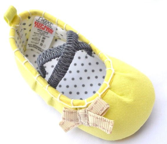 Yellow bow Mary Jane toddler baby girl shoes size 2 3 4  