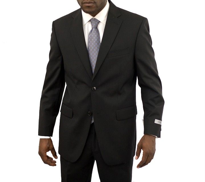 Jones New York Collection Mens Ruben, Black Worsted Wool Suit 