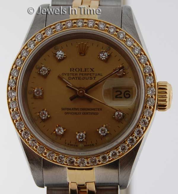 Rolex Ladies Datejust 69173 R SS & 18K Gold Diamonds  