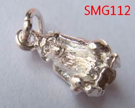   12 Zodiac Animals Dangle Bracelet/Ear Charms 925 Sterling Silver SMG