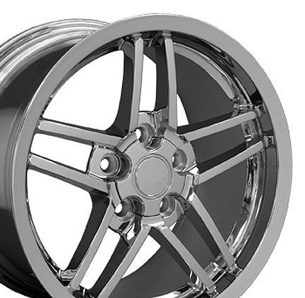 18 Chrome Rims Fit Camaro Corvette C6 Z06 Deep Dish Wheels  