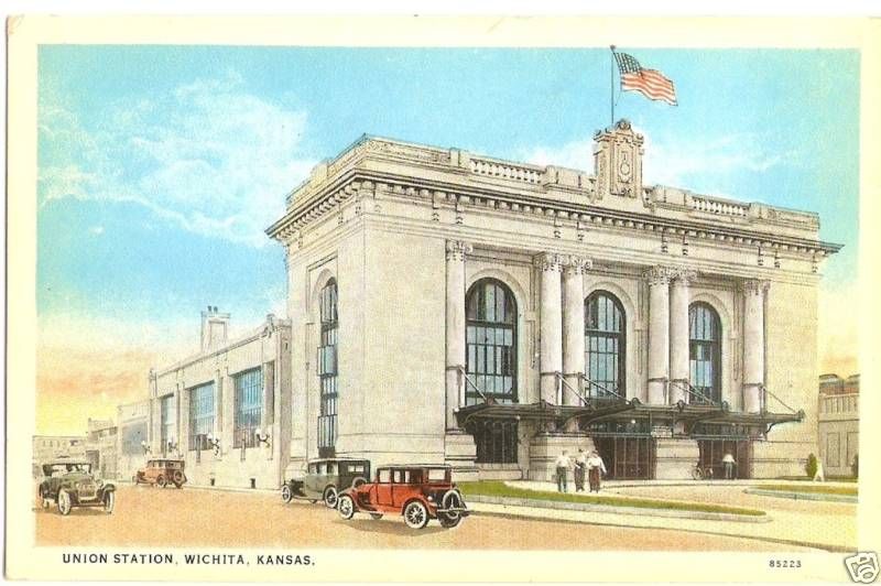 UNION TRAIN STATION Wichita KS Unused Div Bk PostCard  