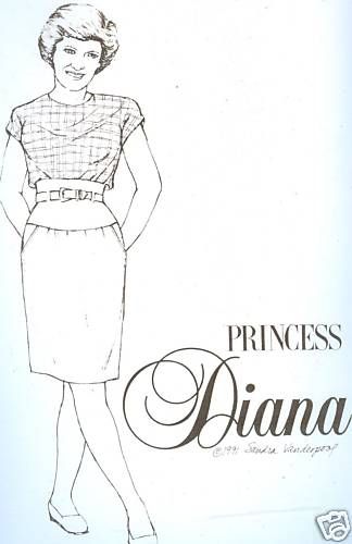 Princess Diana SANDRA VANDERPOOL PAPER DOLLS COMPLETE  