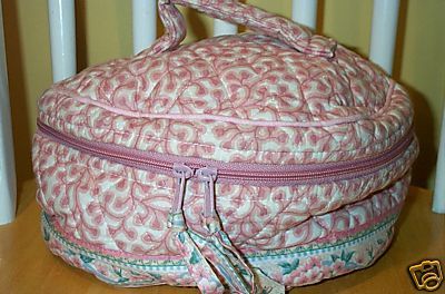 Vera Bradley Rare Delft Pink Travel Cosmetic  