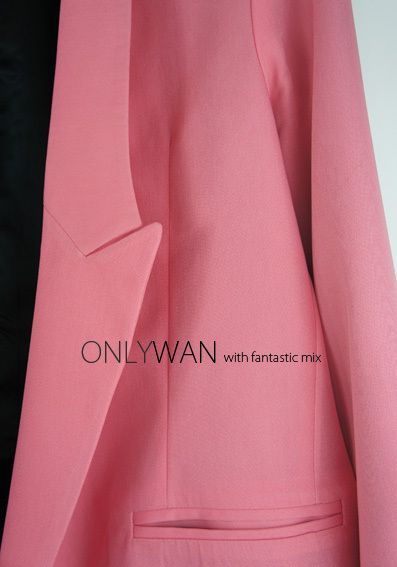 WAN★Pink Vintage Tuxedo Boyfriend Fitted Blazer Jacket  