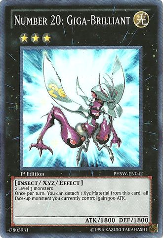 Number 20 Giga Brilliant PHSW EN042 1st Foil M/NM Yu Gi Oh  