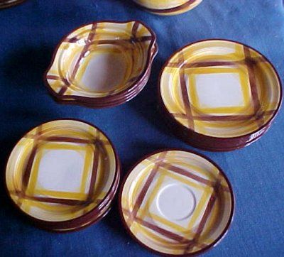 Vintage 1950s Vernon Kiln Organdie Vernonware China Dinnerware 28 Pc 