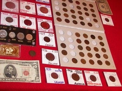 OLD COIN COLLECTION+1921 MORGAN DOLLAR,RED 5 STAR BILL,GOLD&SILVER,US 