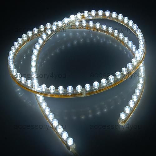 96CM WHITE NEON Light Stripe 12V Waterproof 96LED LAMP  