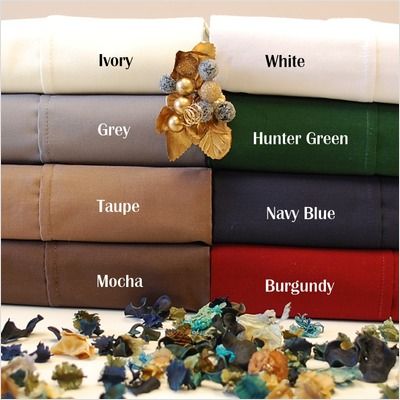 Simple Luxury 400 Thread Count Egyptian Cotton Solid Sheet Set  