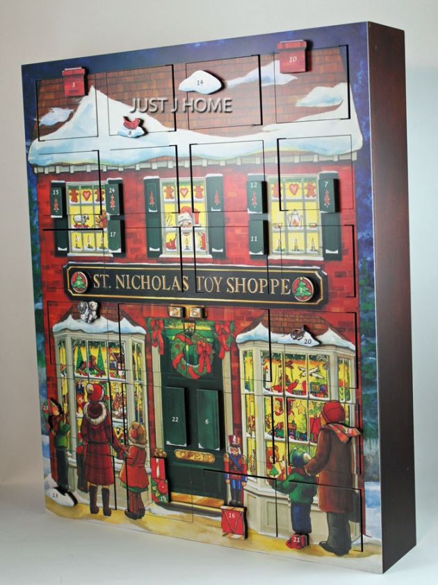 Byers Choice Wood Toy Shoppe Advent Calendar NIB  