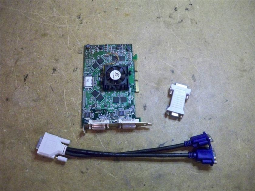 Matrox 7082 0401 128MB Dual DVI AGP VIDEO CARD+Cable  