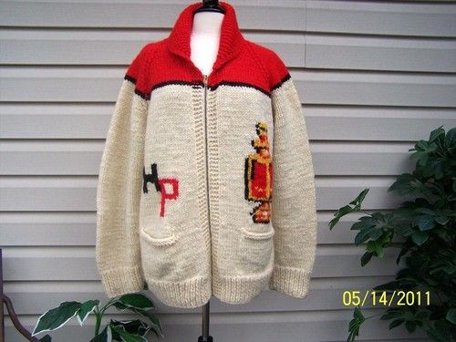   Chunky Lebowski Cowichan Zipper Cardigan Sweater XL Antique Car  