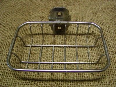 Vintage Chrome Wire Soap Dish  Antique Old Bathroom  