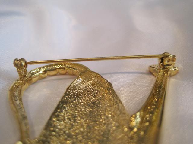 Vintage Gerrys Watering Can Brooch Large Gold Tone  