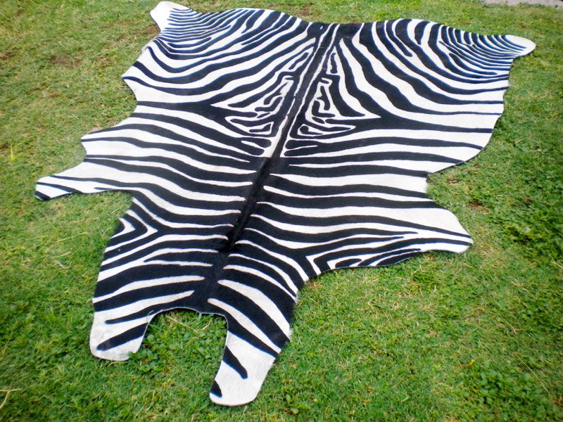 ZEBRA Print/Printed COWHIDE SKIN Rug steer COW HIDE dc3281  