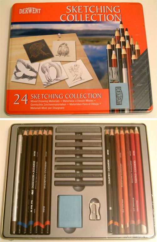 DERWENT FINE ART SKETCHING COLLECTION 24 PENCIL SET B  