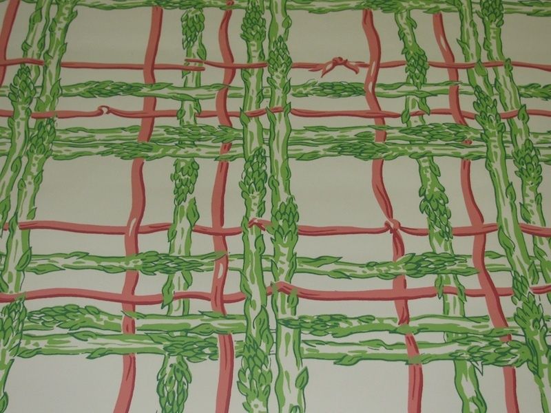 BRUNSCHWIG & FILS ASPARAGUS PLAID   2 WALLPAPER  $45 PER TRIPLE ROLL 