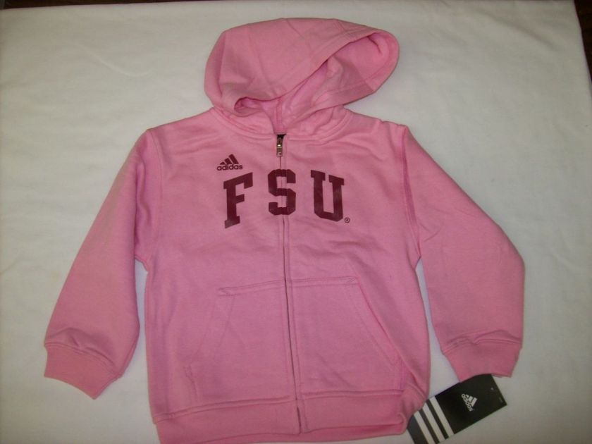 Florida State Seminoles Adidas Toddler Pink Hooded Jacket sz 2T  